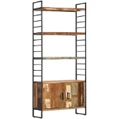 vidaXL Bibliothèque 4 niveaux 80x30x180 cm Bois solide de récupération