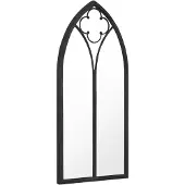 Super Merchant Miroir de jardin noir 70x30 cm Fer