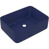vidaXL Lavabo de luxe mat bleu foncé 41x30x12 cm Céramique