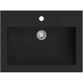 vidaXL Lavabo en granit 600 x 450 x 120 mm Noir