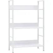 vidaXL Bibliothèque à 3 niveaux blanc 60x27,6x90,5cm bois d'ingénierie