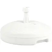 vidaXL Pied de parasol sable/eau 20 L blanc plastique rotin