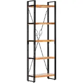 vidaXL Bibliothèque à 5 niveaux 60x30x180 cm Bois d'acacia solide