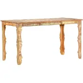 vidaXL Table de salle à manger 140x70x76cm Bois de récupération massif