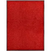 vidaXL Paillasson lavable Rouge 90x120 cm
