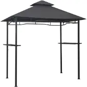vidaXL -Grillpavillon 240x150x255 cm Stahl -Anthrazit