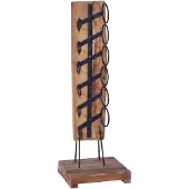 vidaXL Casier à bouteilles pour 6 bouteilles 35x35x100 cm Teck massif