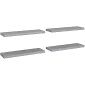 vidaXL Étagères murales flottantes 4 pcs gris 80x23,5x3,8 cm MDF