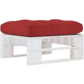 vidaXL Pouf palette de jardin Bois de pin imprégné de blanc