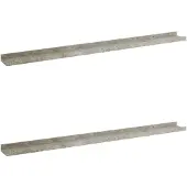 vidaXL Étagères murales 2 pcs Gris béton 100x9x3 cm