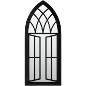 vidaXL Miroir de jardin noir 70x30 cm Fer