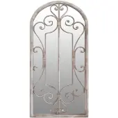 vidaXL Miroir de jardin sable 70x30 cm Fer
