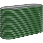 vidaXL Lit surélevé de jardin Acier galvanisé 114x40x68 cm Vert
