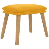 vidaXL Repose-pied Jaune moutarde 45x29,5x35 cm Velours