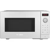 Bosch Micro-ondes FFL023MW0, série SER2, micro-ondes autonome, 800 W, 20 litres, 5 niveaux de puissance, plateau tournant en verre de 27 cm, AutoPilot 7