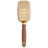 Olivia Garden Expert Flex brosse plate en fibres de nylon Gold&Brown 1 pcs