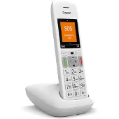 Gigaset Téléphone sans fil analogique DECT E390 avec identification de l'appelant Blanc