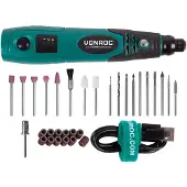 Vonroc Rotary Multitool - 4V - Ensemble d'accessoires 31 pièces et sac de rangement inclus