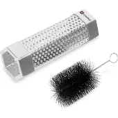 Vonroc Tube fumoir BBQ – acier inoxydable | brosse de nettoyage incl.