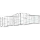 vidaXL Gabions avec arc surélevé 5 pcs. 300x30x60/80 cm Fer galvanisé