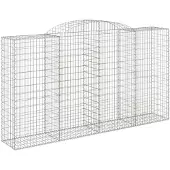 vidaXL Gabions 5 pcs voûtés 300x50x160/180 cm en fer