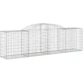 vidaXL Gabions avec arc surélevé 17 pcs. 300x50x80/100cm Fer galvanisé