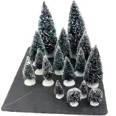 Svenska Living Set de sapins de neige 16 pièces Mini sapins