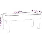 vidaXL Banc Cappuccino 70x30x30 cm Similicuir