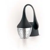 AdHoc Passoire à Thé AdHoc avec Support Noire Acier Inoxydable