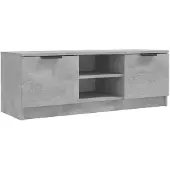 vidaXL Armoire TV gris béton 102x35x36,5 cm Bois composite