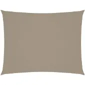vidaXL Voile de parasol tissu oxford rectangulaire 6x7 m taupe