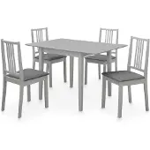vidaXL Ensemble de salle à manger 5 pièces MDF Gris
