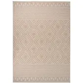 vidaXL Tapis d'extérieur tissé plat 120x170 cm brun rayé
