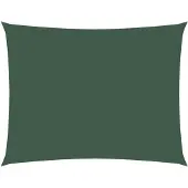 vidaXL Voile de parasol tissu oxford rectangulaire 3x4 m vert foncé
