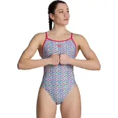 Arena Femmes, Maillot de bain, W Starfish Swimsuit Lace Back, Multicolore, (36)