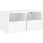 vidaXL Armoire TV murale blanc 60x30x30 cm Bois composite