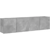 vidaXL Armoires murales TV 2 pcs. Gris béton 80x30x41 cm