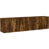 vidaXL Armoires murales TV 2 pcs. Chêne fumé 80x30x41 cm