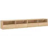 vidaXL Armoires TV murales 2 unités Chêne Sonoma 100x30x30 cm Bois composite
