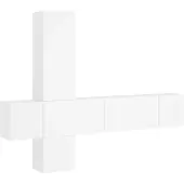 vidaXL Meuble-paroi 5 pièces blanc en bois composite