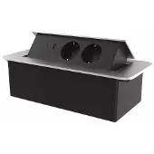 Livolo Socket Push Pop-up intégré | Argent / noir | USB et USB-C