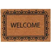 vidaXL Tapis de porte naturel 40x60 cm fibre de coco touffeté