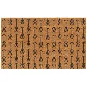 vidaXL Tapis de porte naturel 45x75 cm fibre de coco touffeté