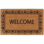 vidaXL Tapis de porte naturel 45x75 cm fibre de coco touffeté