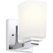 Kichler Applique de salle de bains Roehm, chrome poli, 1xG9x3W, métal, dimensions : 17,3 x 11,4 x 16,5 cm, IP44,