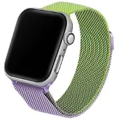 Beline pasek Apple Watch Steel 38/40/41mm zielono-purpurowy green/purple (Acier inoxydable), Sangles de montre, Vert, Violet