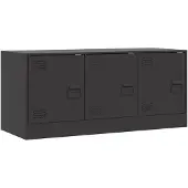 vidaXL Armoire TV noire 99x39x44 cm Acier