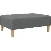 vidaXL Repose-pied gris foncé 77x55x31 cm tissu