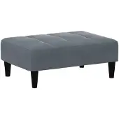 vidaXL Repose-pied gris foncé 77x55x31 cm velours