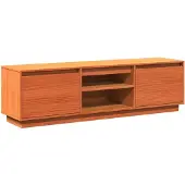 vidaXL Armoire TV brun cireux 140x35x40 cm Pin massif